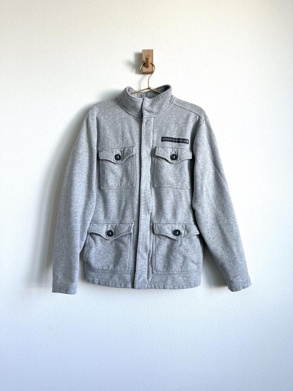 The North Face Sir Piko Field Utility Jacket - Heather Grey French Terry